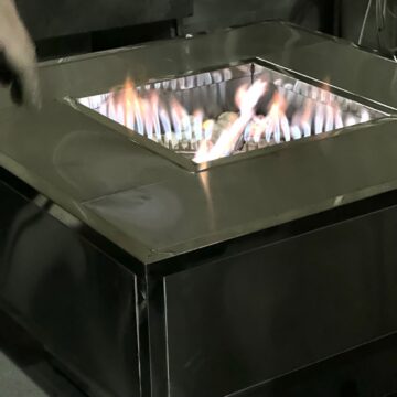 میز آتش گازی استیل